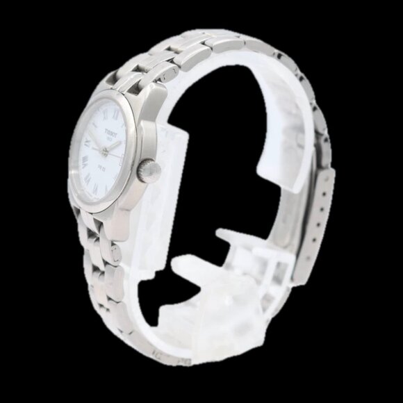 Vintage Tissot PR50 Date White Dial Ladies Quartz Wristwatch Swiss Steel - Picture 5 of 5